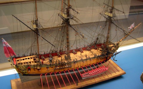 Tiny Wooden Model Ship